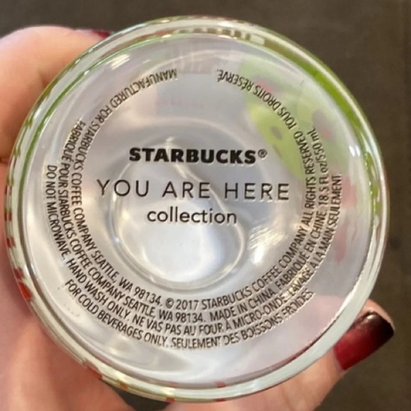 STARBUCKS Glass Bottle 18.5oz ‘You Are Here’ Collection — OHIO Collectible NWT - Picture 4 of 6